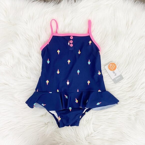 Carters Toddler 24 Months Ice Cream One Piece Swimsuit - Picture 1 of 5